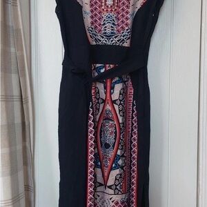 Dorothy Perkins Black Dress with Vibrant Geometric Design